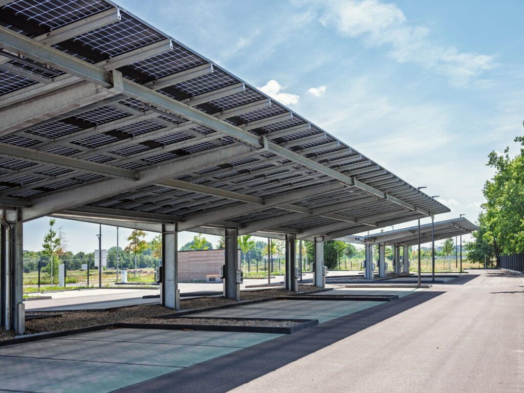 Solar carport design strategies maximizing limited space with efficient layout, EV charging integration, and high energy generation