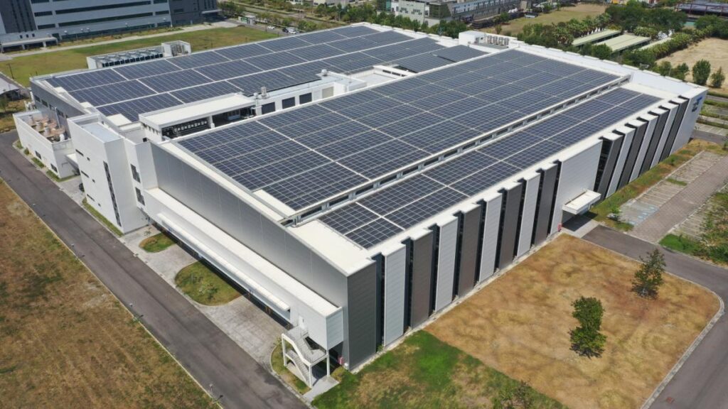 Commercial and industrial energy storage system balancing solar generation and demand with battery backup and grid stability