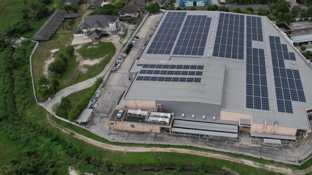 Industrial rooftop solar panels providing cost savings, energy independence, and sustainable power for commercial facilities