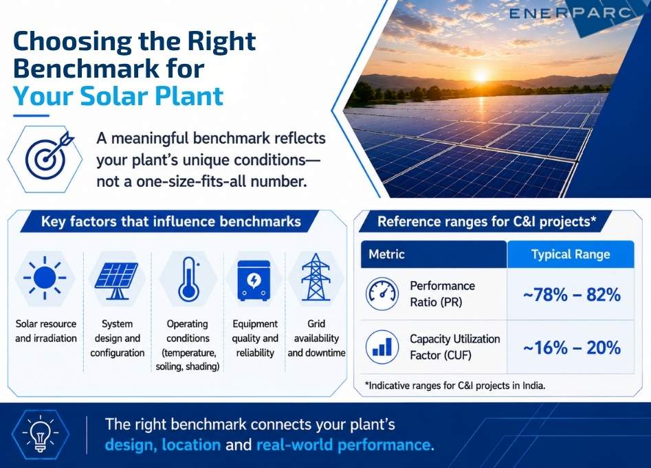 Solar plant performance benchmark based on irradiation and expected generation