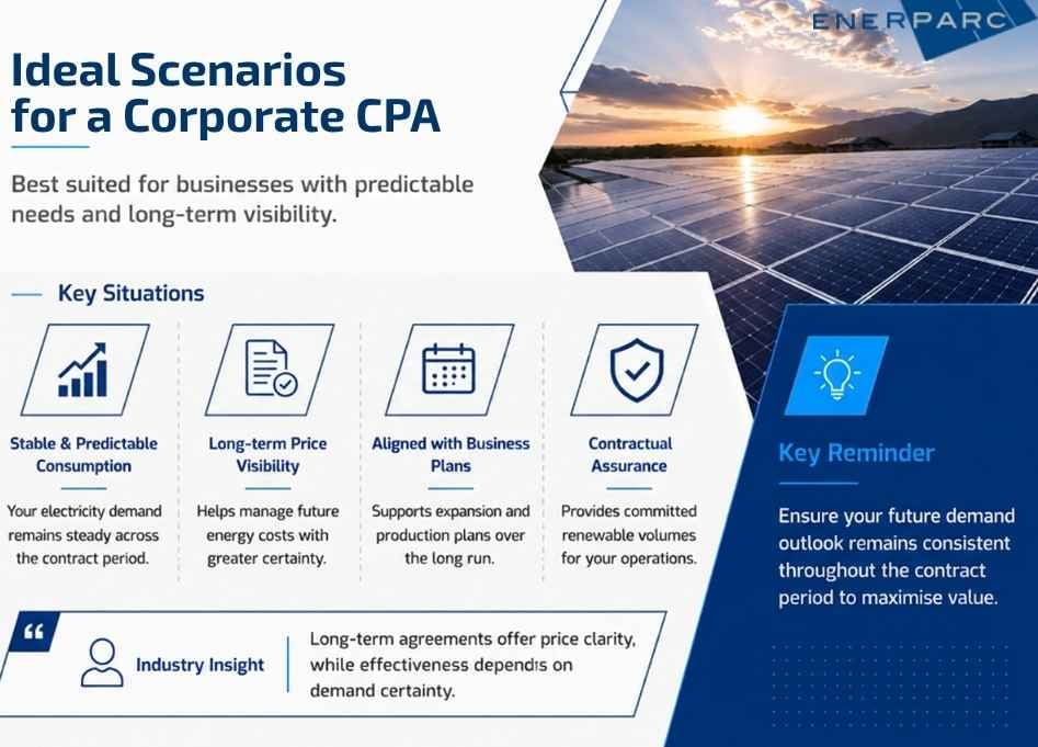 Corporate PPA for businesses with stable and predictable electricity demand